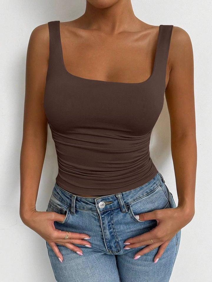 Damen Figurbetontes Top Drune