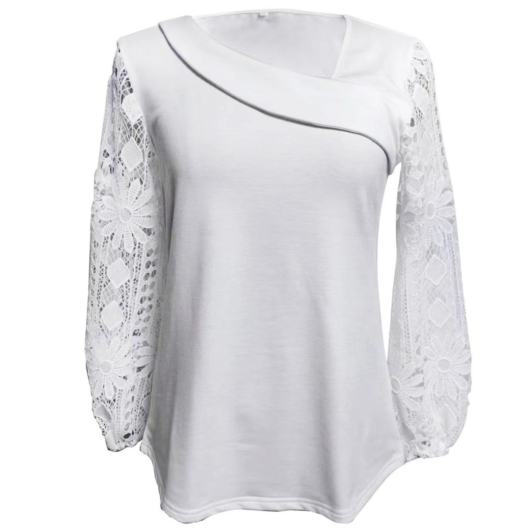Damen Designer Bluse mit Spitzeneinsätzen und elegantem Schnitt Drune