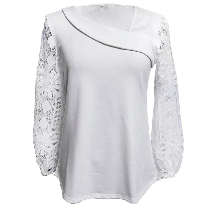 Damen Designer Bluse mit Spitzeneinsätzen und elegantem Schnitt Drune