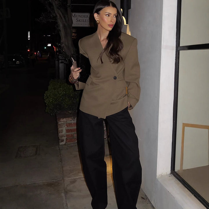 Damen Elegante Oversized Blazerjacke Drune