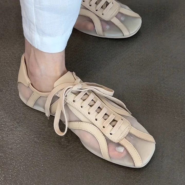 Damen modische Sneakers mit atmungsaktiver Mesh-Oberfläche und komfortabler Sohle Drune