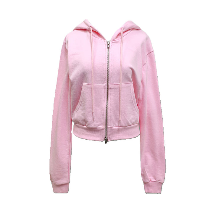 Damen Crop-Hoodie und Weitbeinige Jogginghose Set Drune