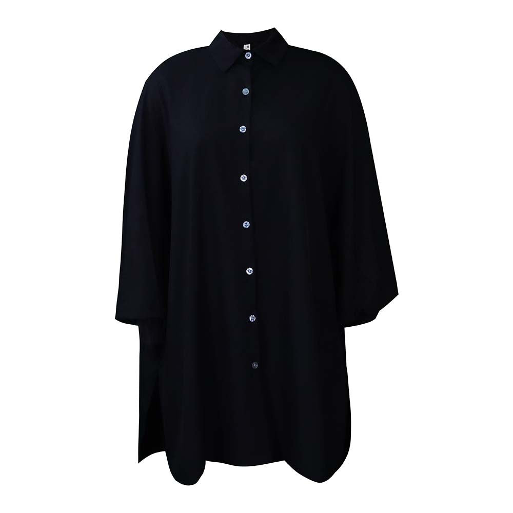 Damen Bluse mit oversized Schnitt und eleganten Knöpfen Drune