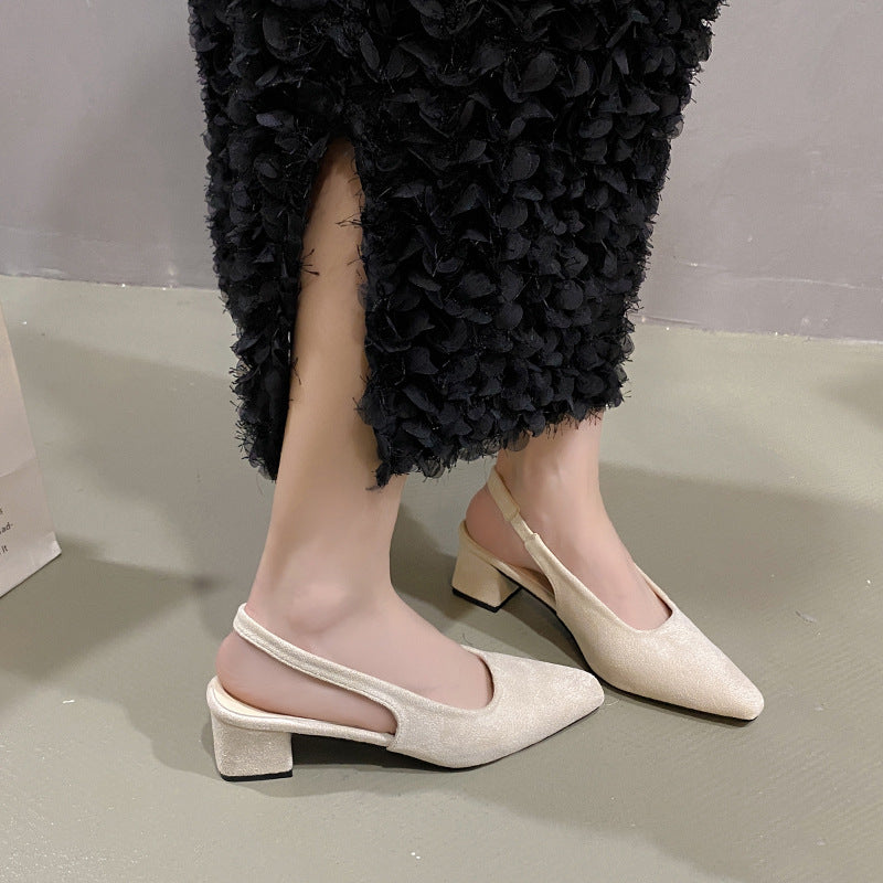 Damen Elegante Slingback Blockabsatz Mules Drune