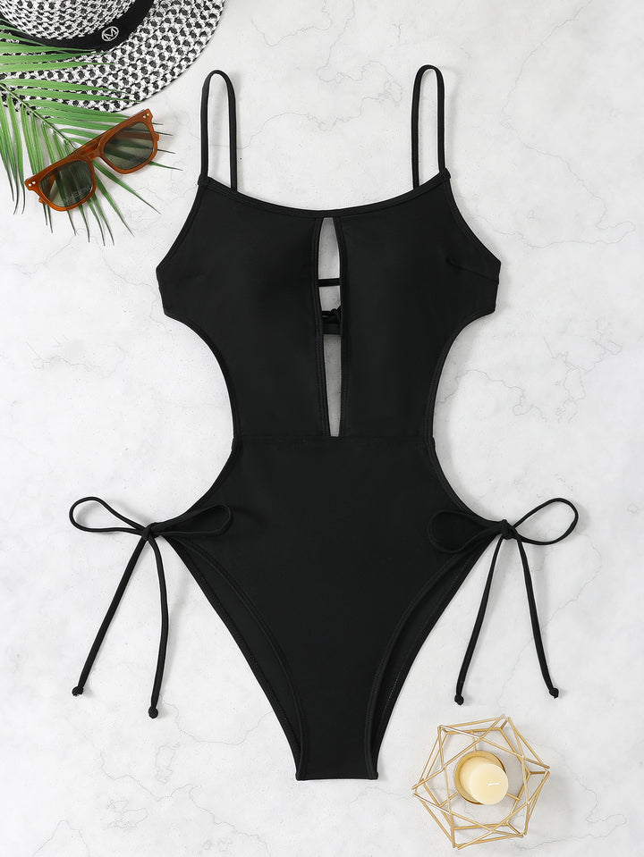 Damen Einteiliger Badeanzug mit Trendigen Cut-out-Details Drune