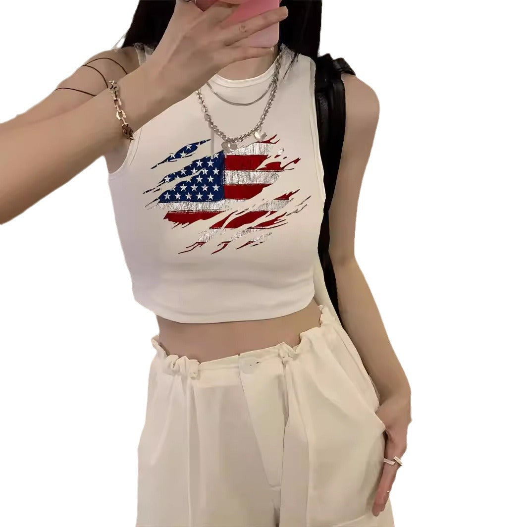 Damen Crop-Top mit kreativem Spruch und lässigem Schnitt Drune
