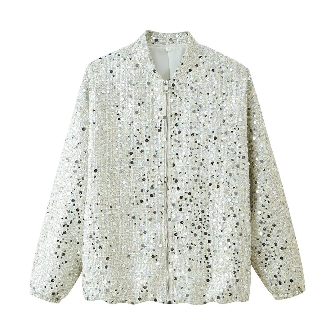 Damen Glitzernde Bomberjacke Drune