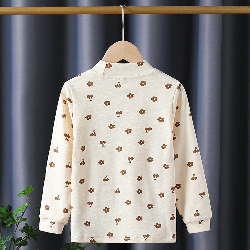 Mädchen Langarmshirt mit verspieltem Blüten- und Tierdesign Drune