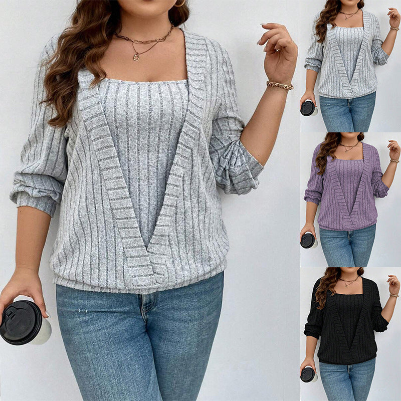 Damen vielseitige Strickjacke mit eleganter Rippenstruktur Drune
