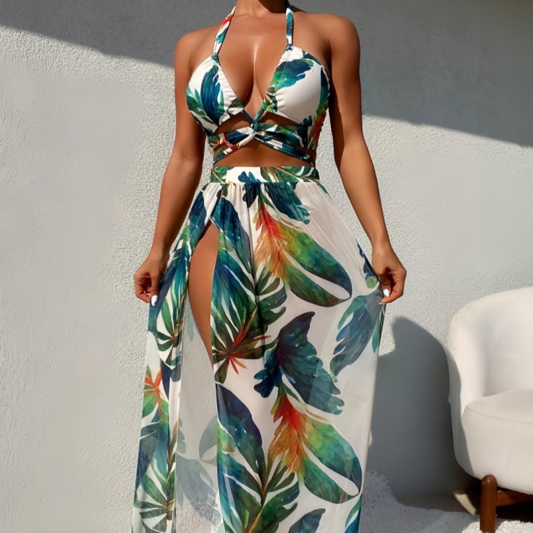 Damen Bikini-Set mit elegantem Maxirock Drune