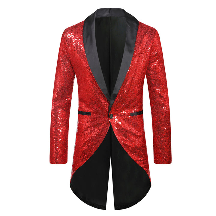 Herren eleganter Paillettenblazer mit luxuriösen Details Drune
