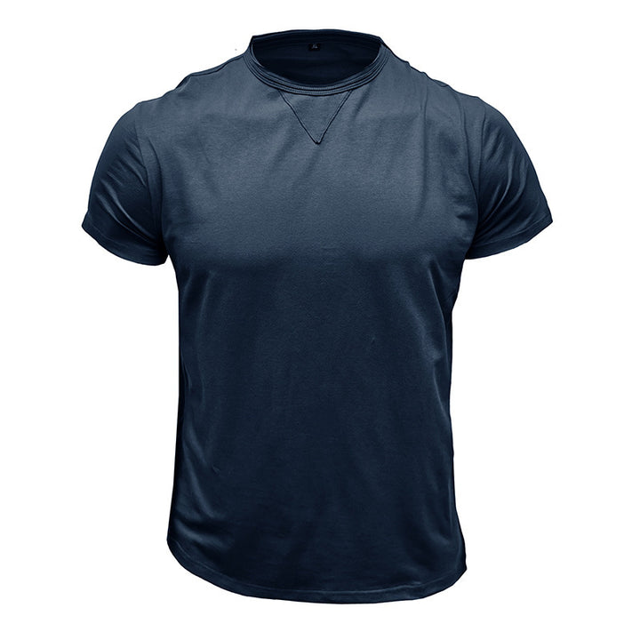 Herren Rundhals T-Shirt aus weichem Baumwollgemisch mit lässigem Schnitt Drune