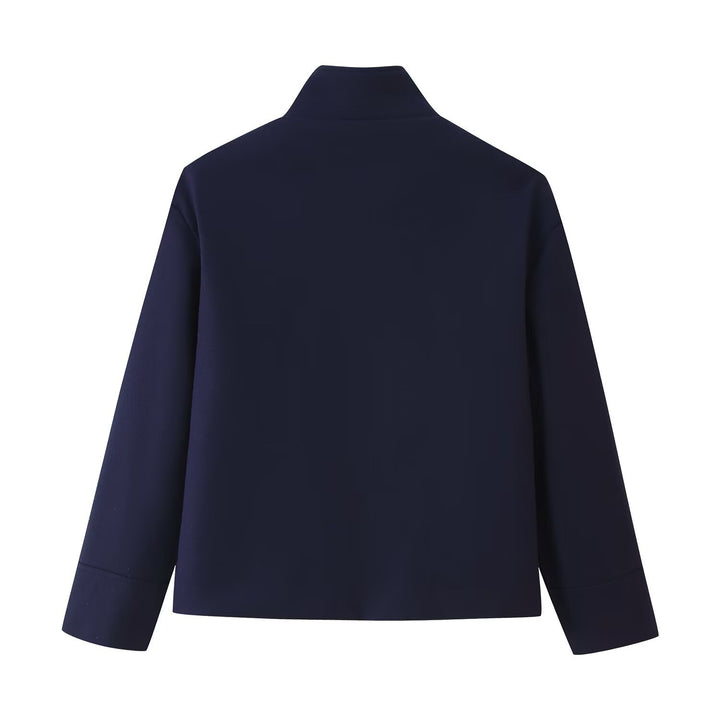 Damen gesteppte Kurzjacke mit hohem Kragen Drune