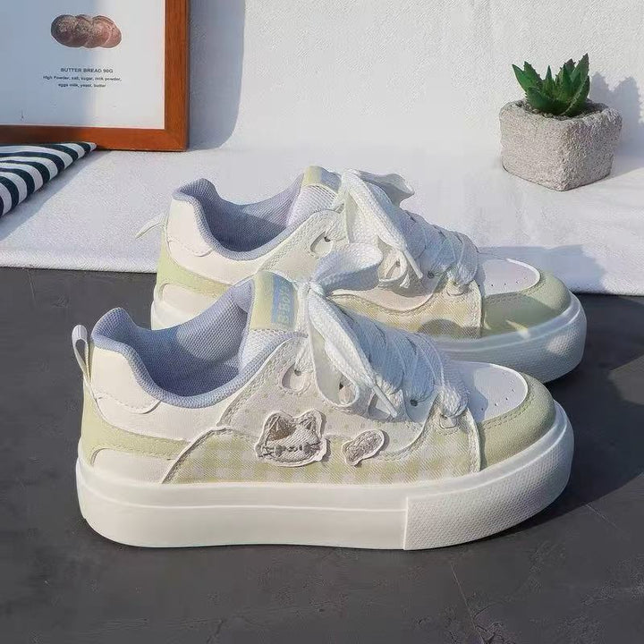 Damen Sneakers mit modischem Karomuster und komfortabler Sohle Drune
