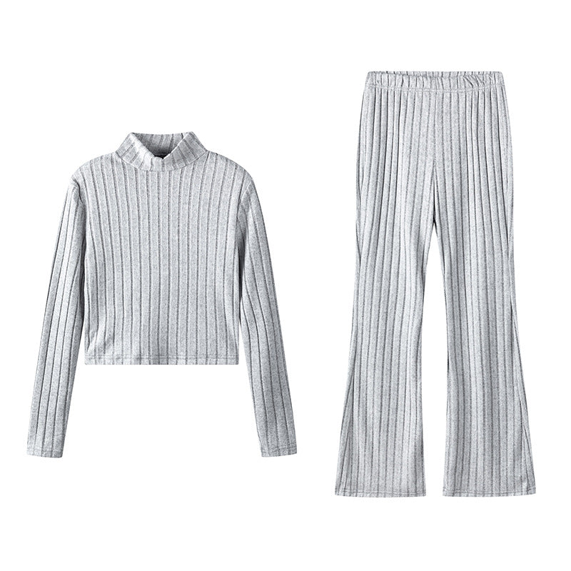 Damen Stricksatz mit hochgeschlossenem Design und lässigem Schnitt Drune