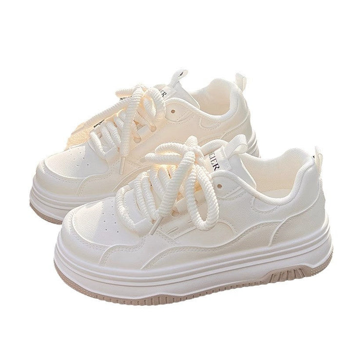 Damen Plattform Sneaker mit dicker Sohle und atmungsaktivem Obermaterial Drune