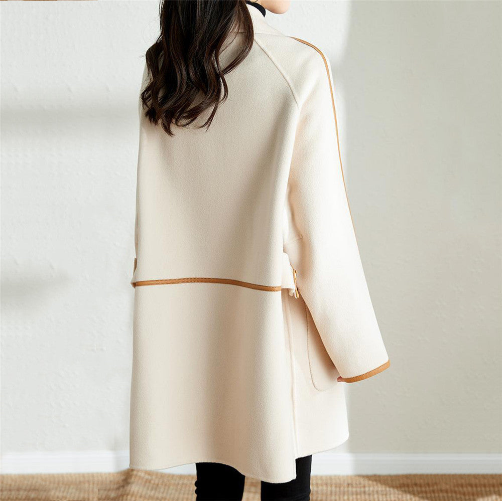 Damen Modischer Doppelreiher-Mantel mit stilvollen Details und praktischen Taschen Drune