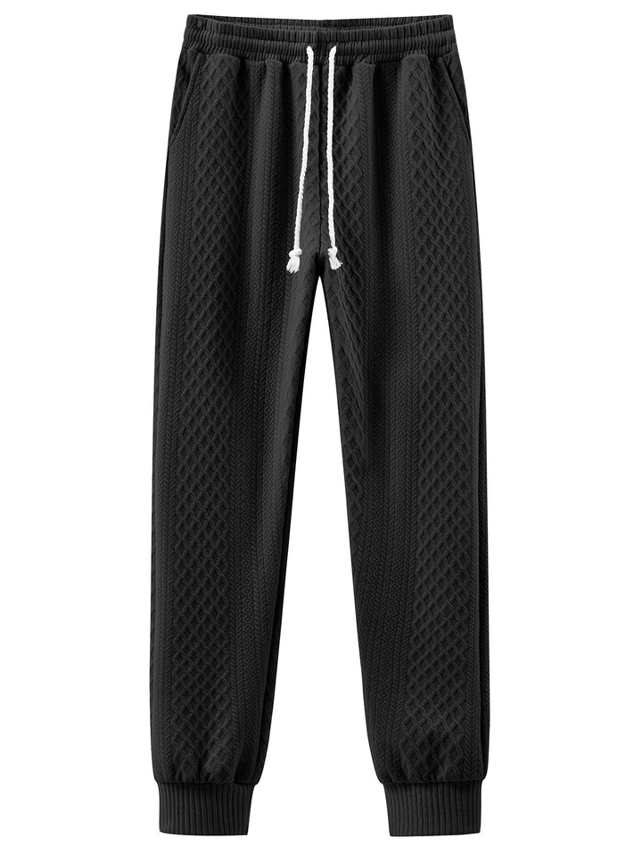 Herren Komfortable Strick-Jogginghose mit modernem Design und elastischem Bund Drune