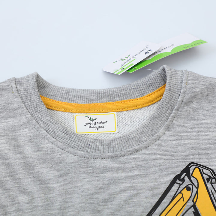 Jungen Sweatshirt mit kreativem Baukran-Design Drune