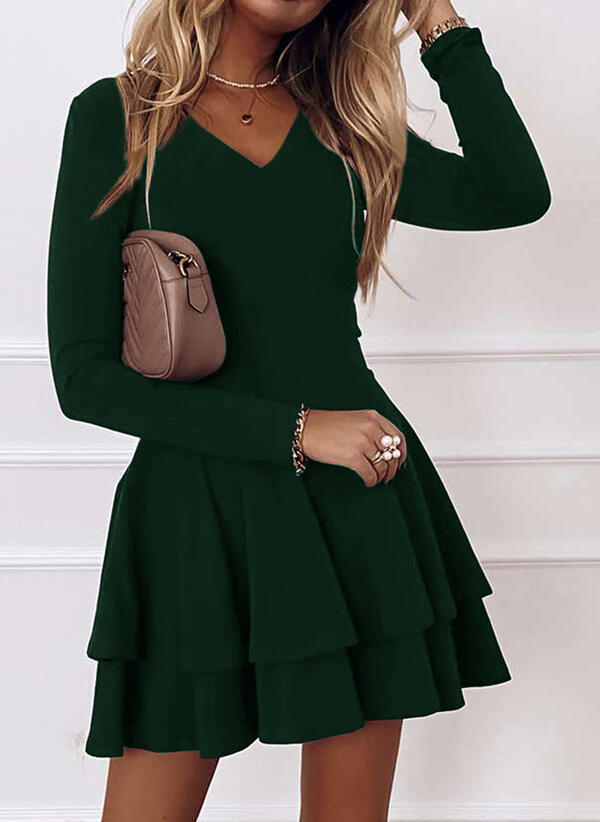 Damen Wickelkleid mit Rüschendetails und eleganter Passform Drune