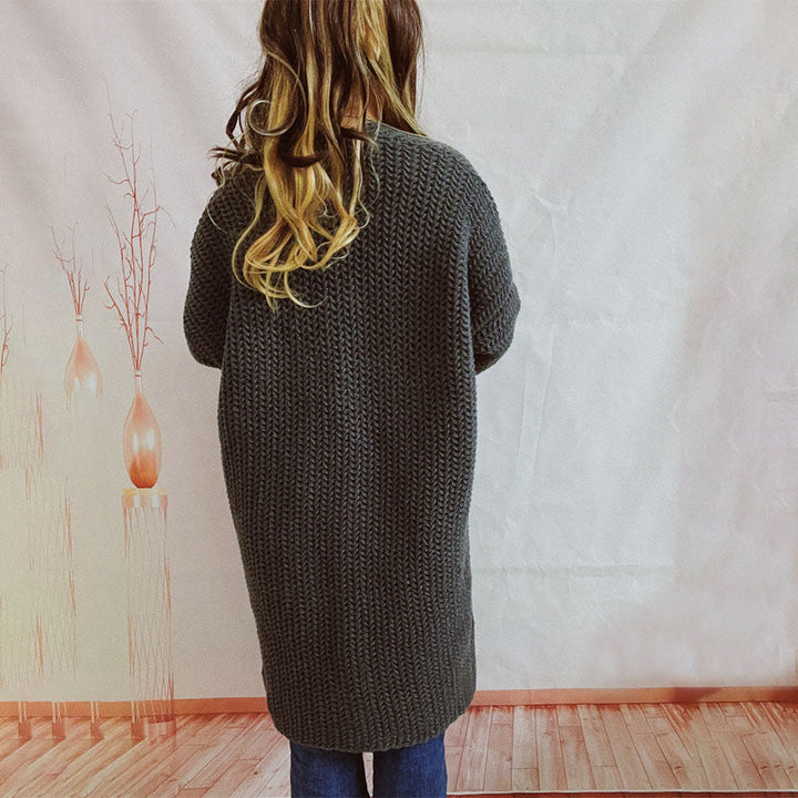 Drune | Einfarbige Strickjacke
