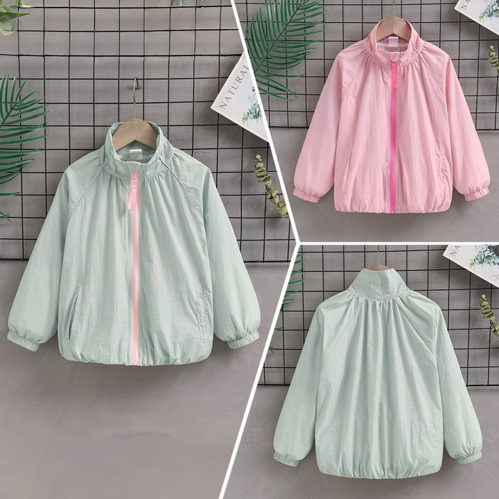 Damen nan leichte Übergangsjacke mit Stehkragen, Mesh-Futter und elastischen Bündchen Drune