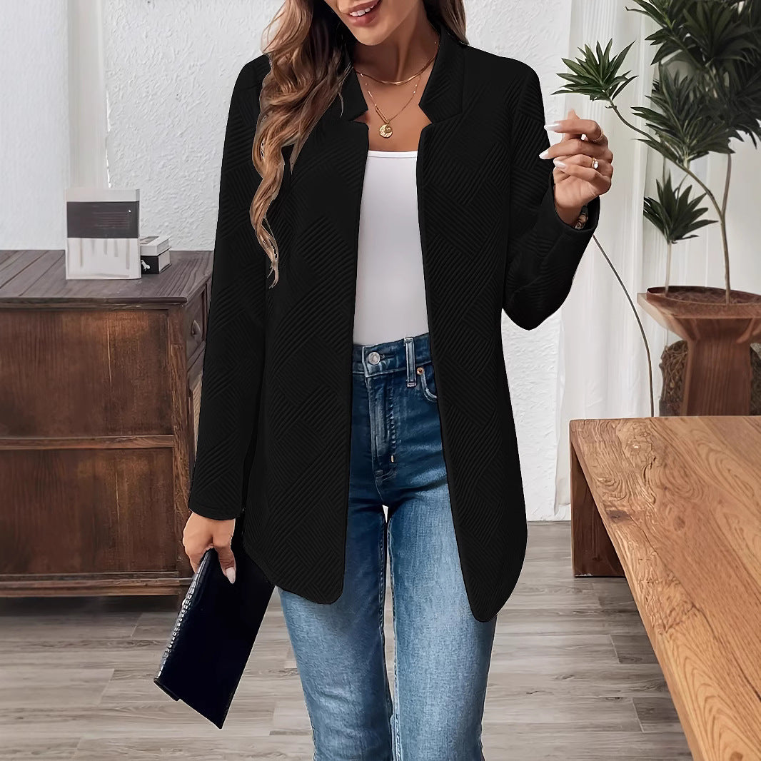 Damen Elegante und strukturierte Blazerjacke im minimalistischen Design Drune