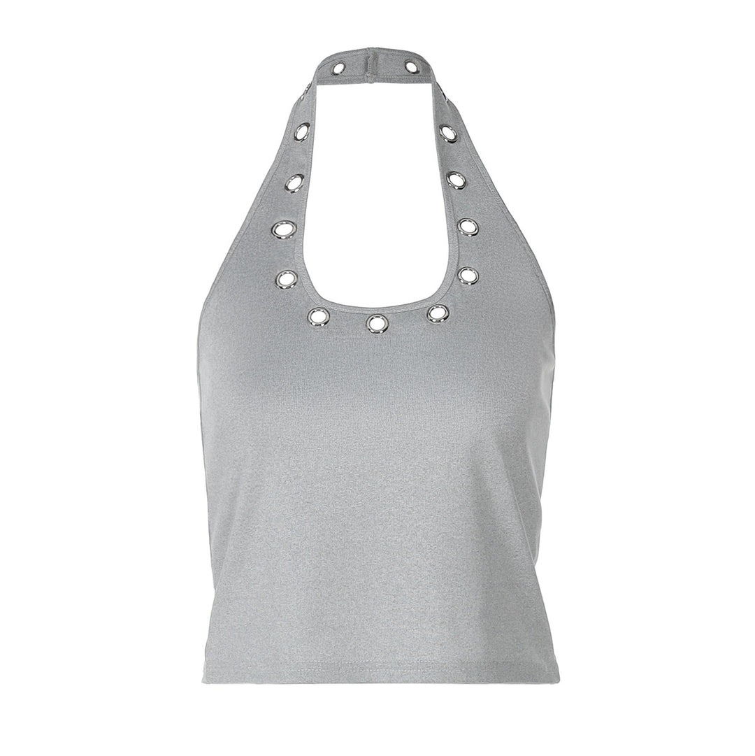 Damen sportliches Top mit modischen Details und tiefem Ausschnitt Drune