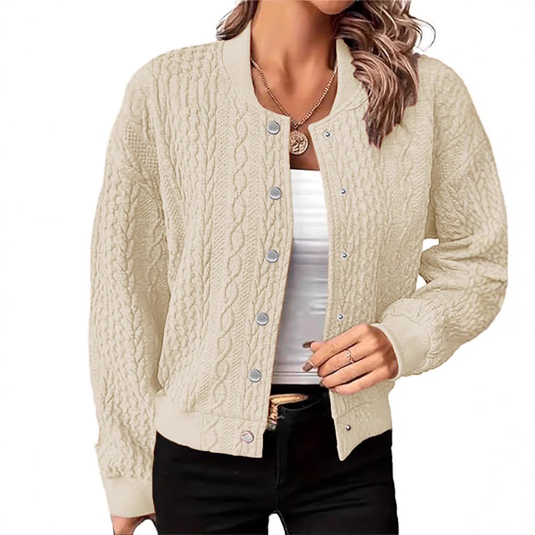 Damen Strickjacke mit strukturierter Oberfläche und Knopfverschluss Drune