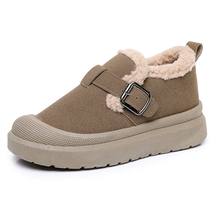 Damen Warmgefütterte Slip-On Sneakers mit verstellbarem Riemen Drune