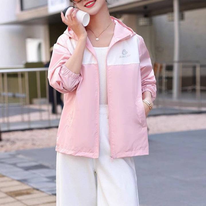 Damen leichte Übergangsjacke mit praktischem Kapuzen-Design Drune