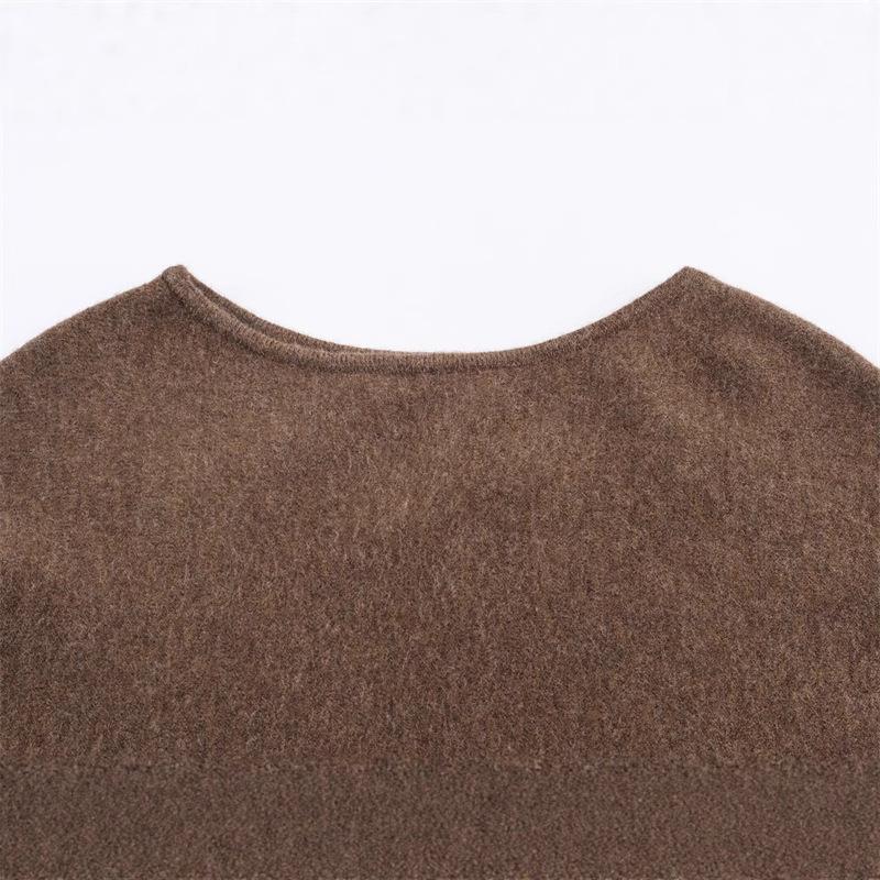 Damen eleganter PONCHO aus hochwertigem Material mit asymmetrischem Schnitt Drune