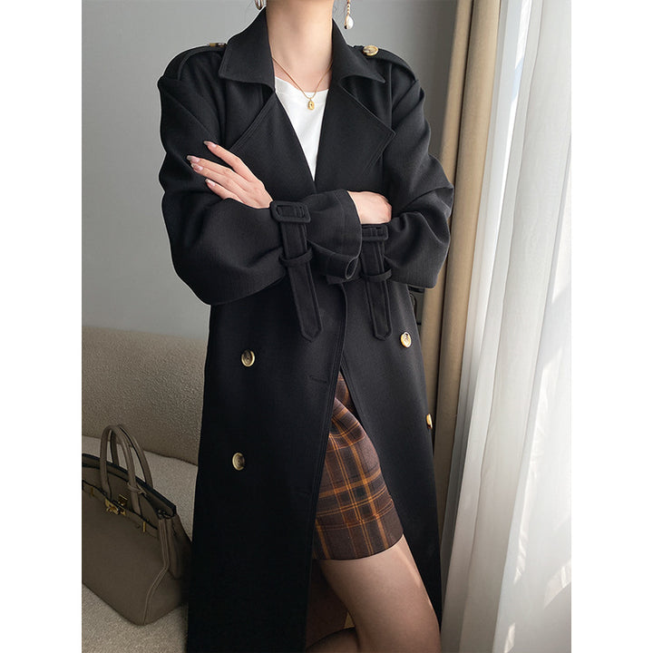 Damen Modischer Trenchcoat mit elegantem Schnitt Drune
