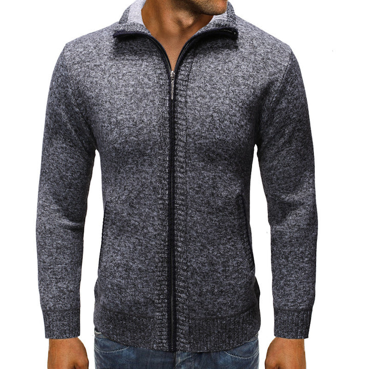 Herren Strickjacke mit Stehkragen und praktischen Taschen Drune
