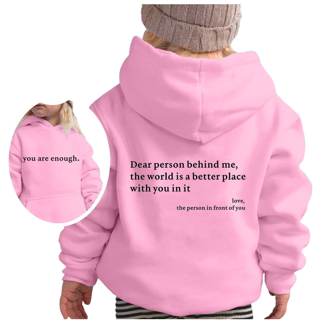Damen Kapuzenpullover mit motivierendem Schriftzug und lässigem Schnitt Drune
