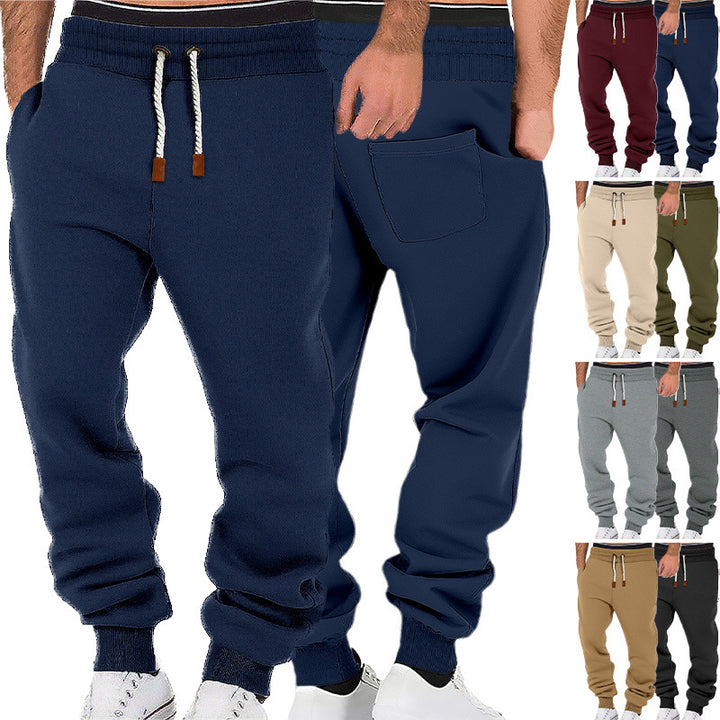 Herren nan komfortable Jogginghose aus hochwertiger Baumwollmischung mit elastischem Bund Kordelzug und Bündchen Drune