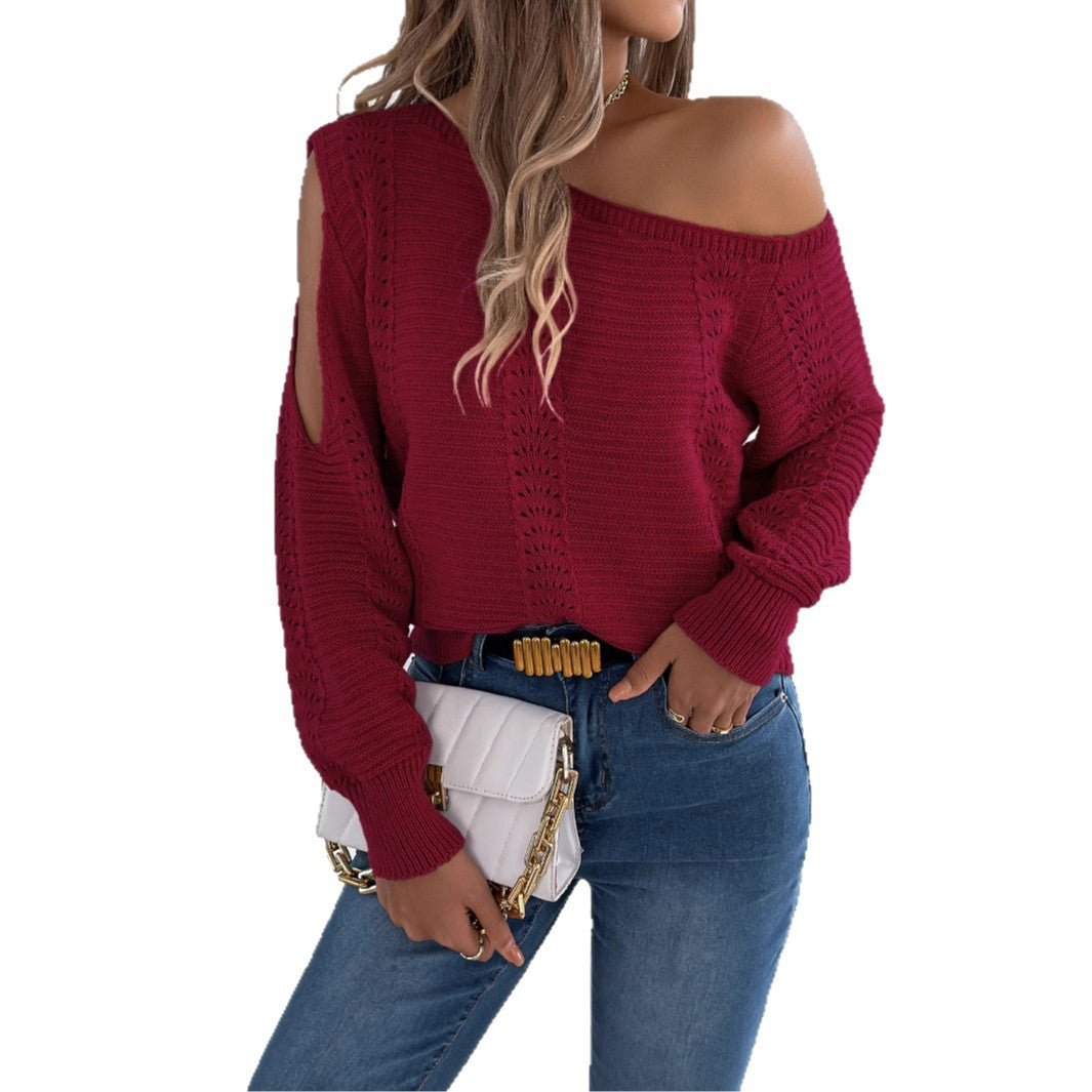 Damen Schulterfreies Strickoberteil Drune