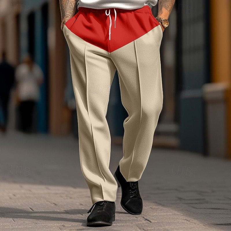 Herren Sportliche Jogginghose mit Kontrastdetails und verstellbarem Kordelzug Drune