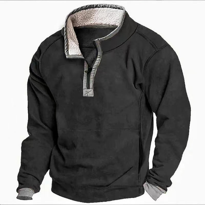 Herren Fleecesweater mit hochgeschlossenem Kragen und praktischem Reißverschluss Drune