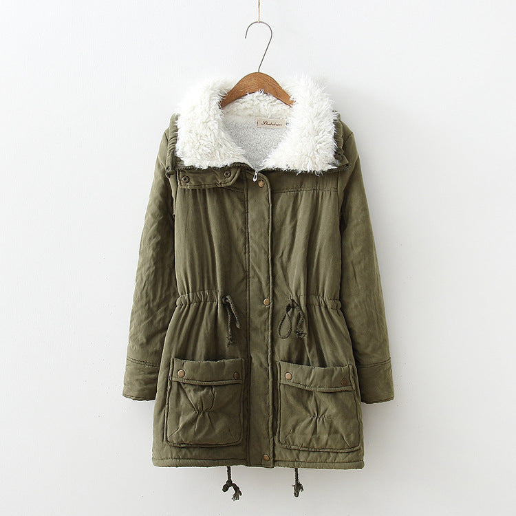 Damen Übergangsjacke mit abnehmbarem Kunstfellkragen und praktischen Taschen Drune