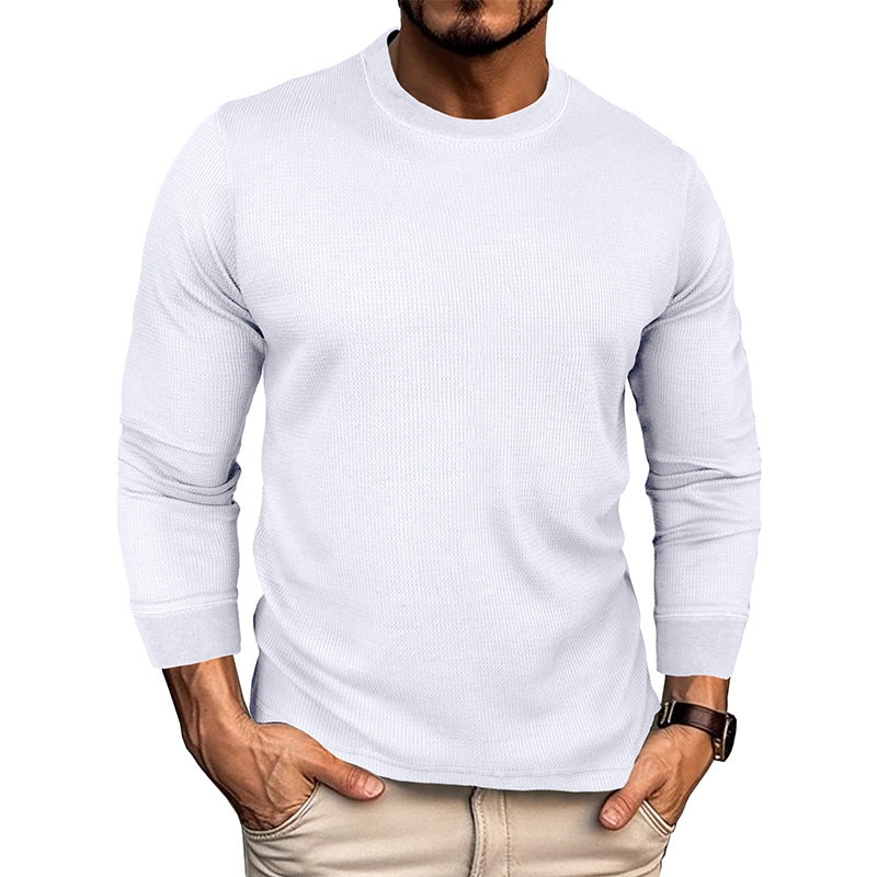 Herren Langarm-T-Shirt mit strukturiertem Design und bequemem Rundhalsausschnitt Drune
