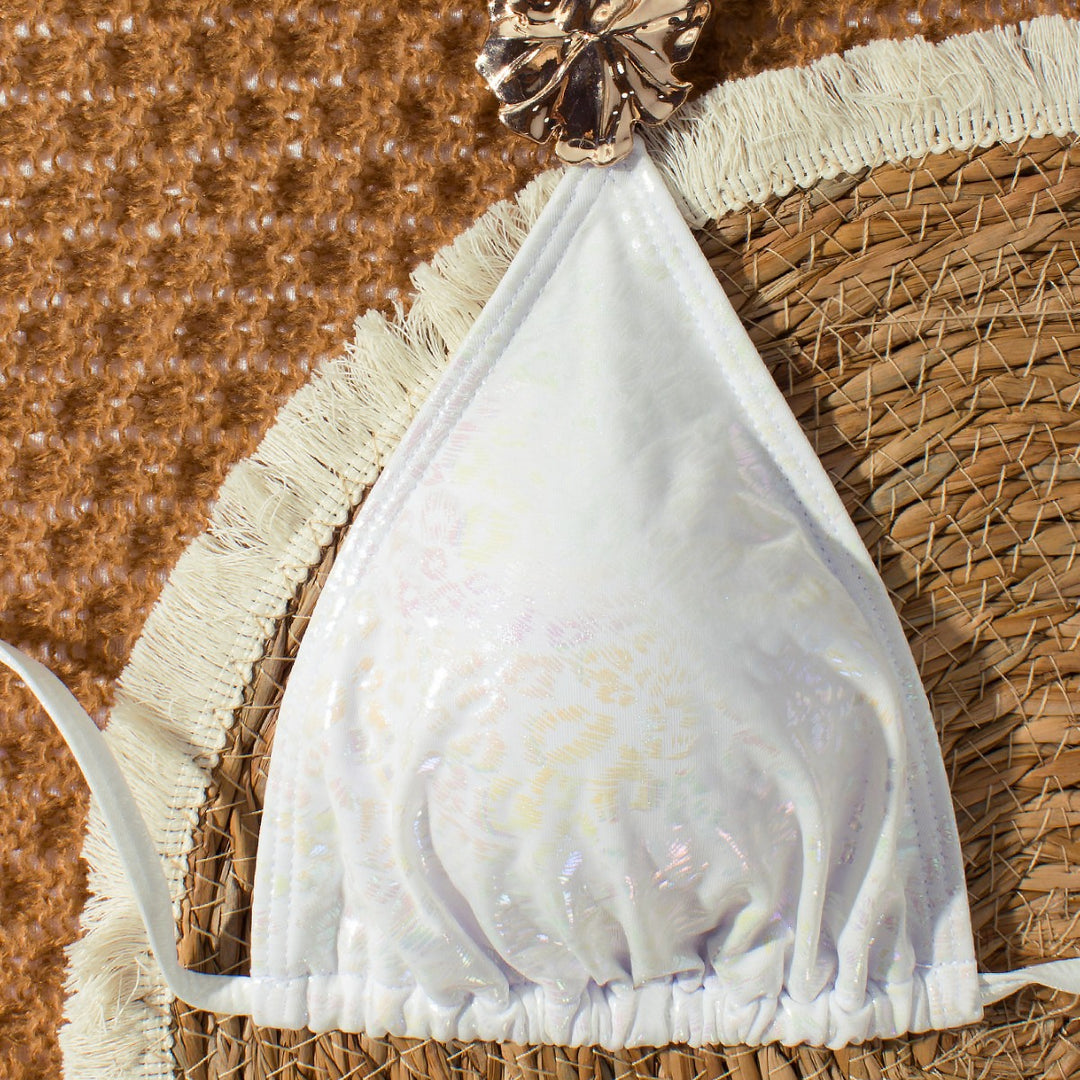Damen Triangel-Bikini mit glitzernden Verzierungen Drune