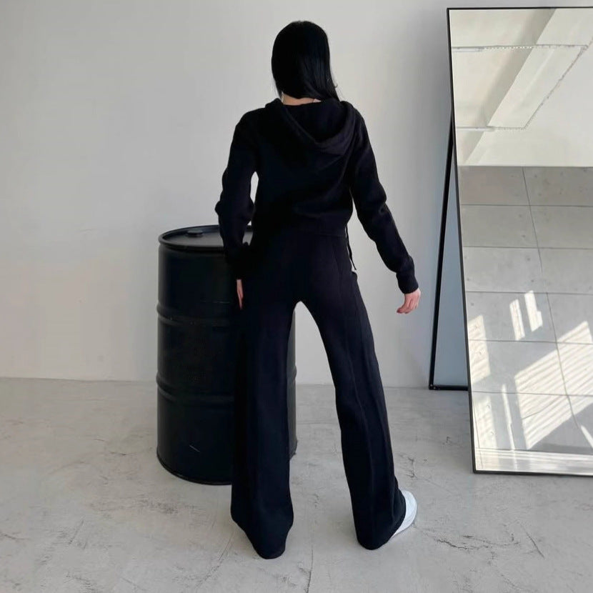 Damen Bequemer Fleece-Jumpsuit mit praktischer Kapuze und Reißverschluss Drune