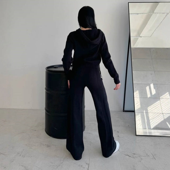 Damen Bequemer Fleece-Jumpsuit mit praktischer Kapuze und Reißverschluss Drune