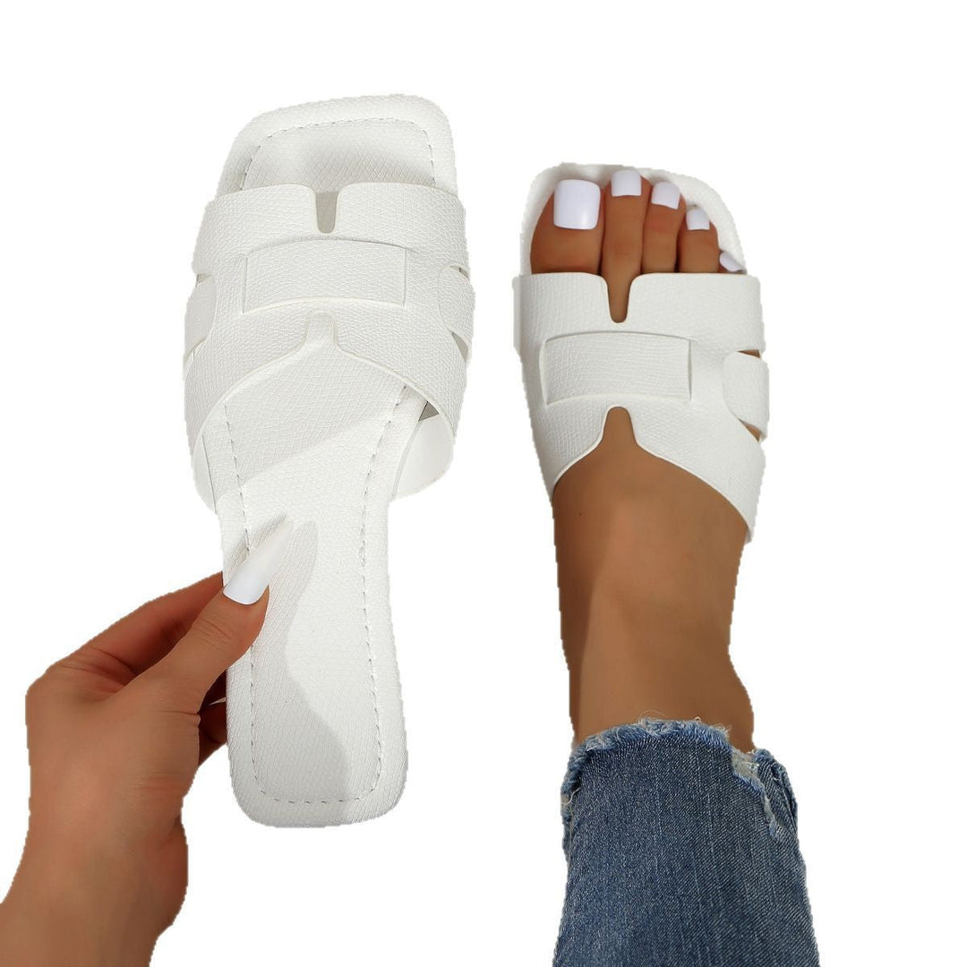 Damen Komfortable Pantoletten mit breiten Riemen und ergonomischem Fußbett Drune