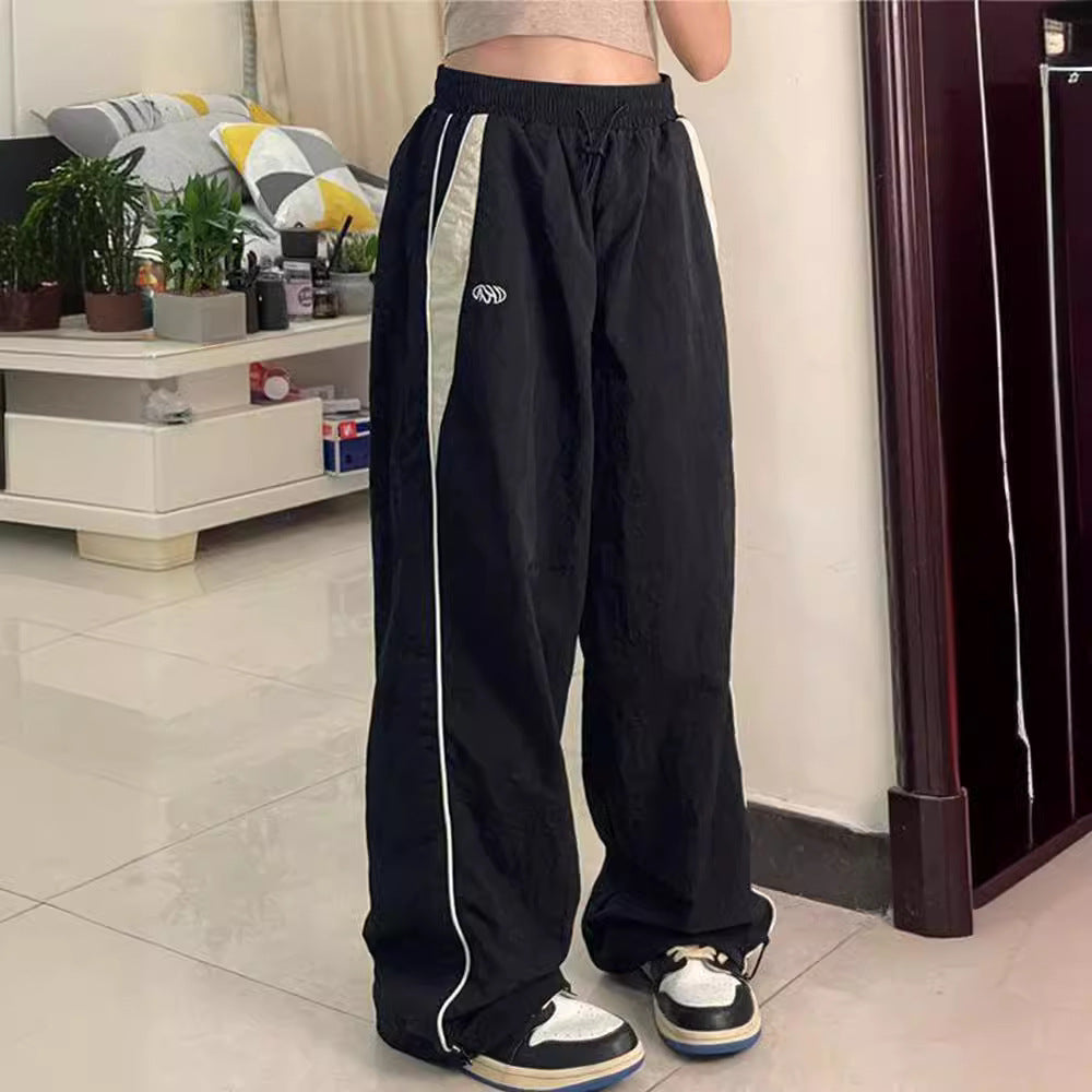 Damen Freizeithose mit seitlichen Kontraststreifen und elastischem Bund Drune