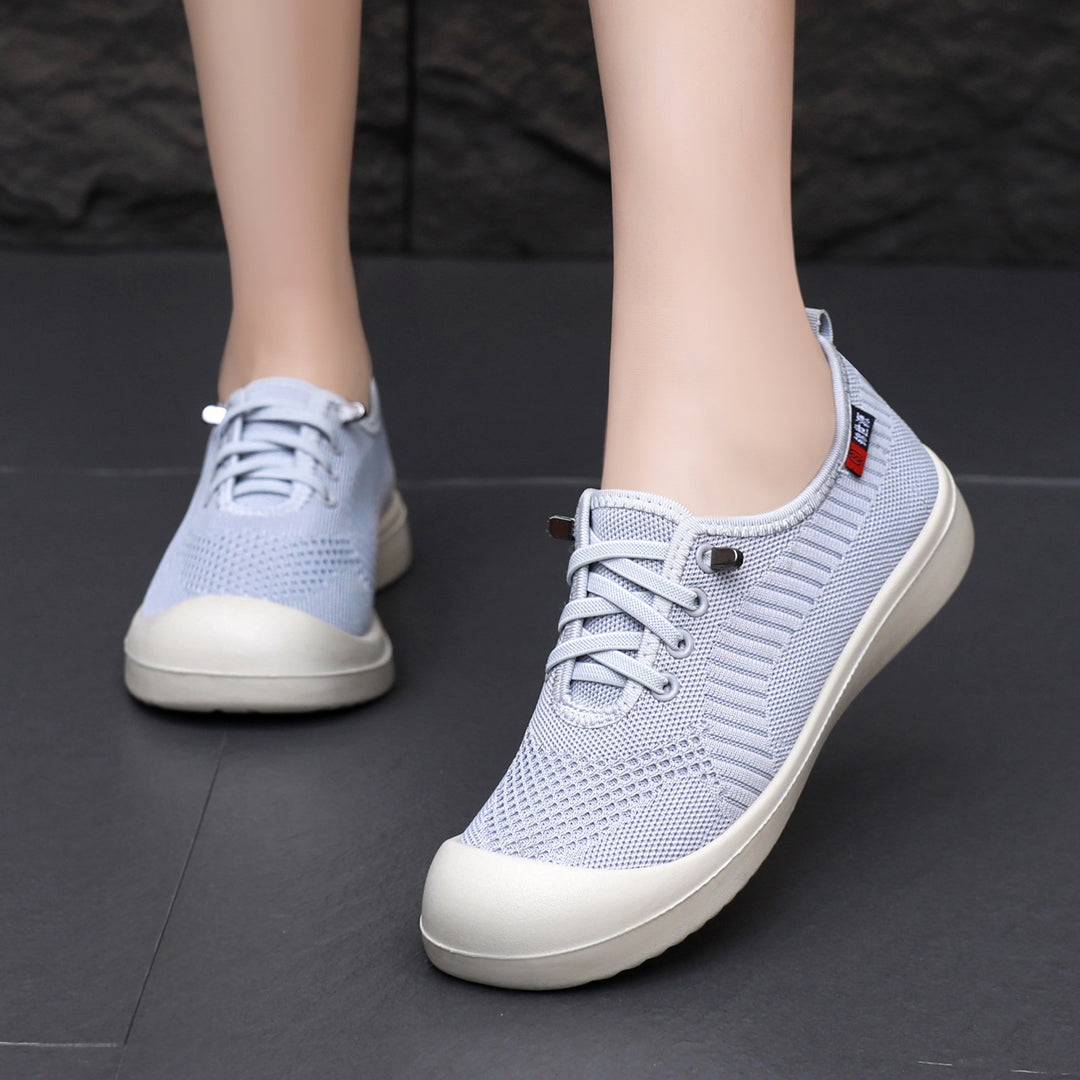 Damen nan leichter atmungsaktiver Strick-Slip-On Freizeitschuh mit stoßdämpfender Leichtlaufsohle Drune