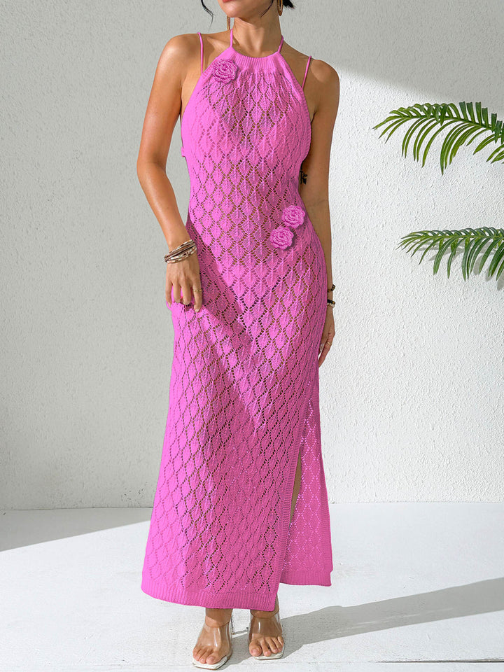 Damen eleganter Häkel-Maxikleid Drune