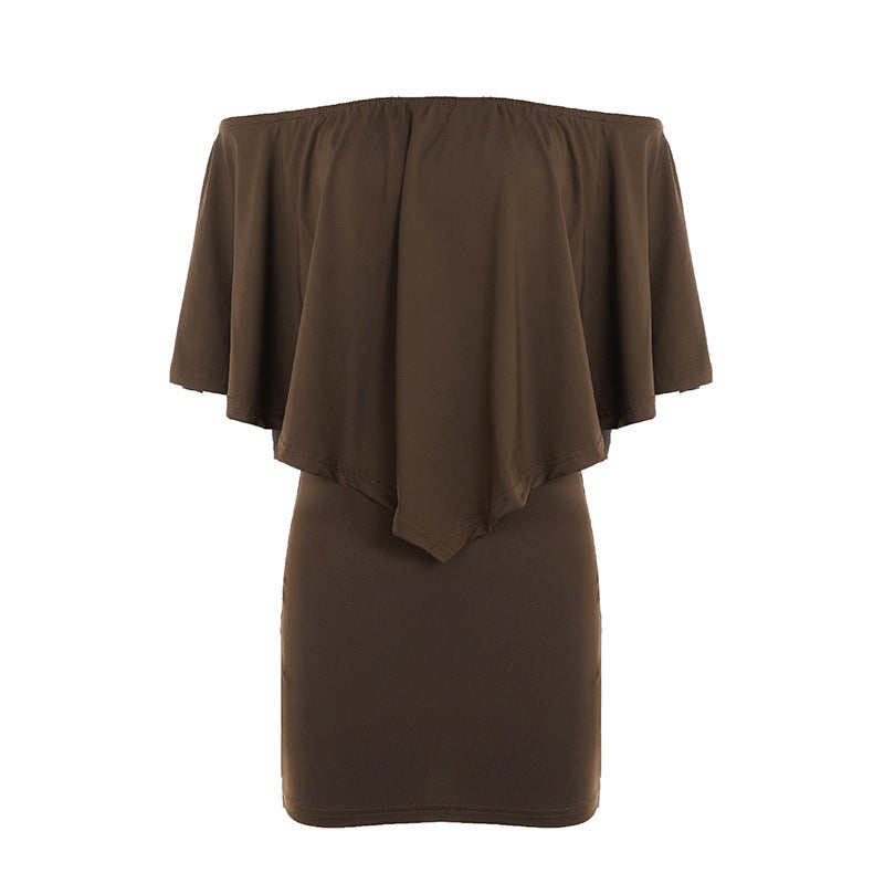 Damen Off-Shoulder Minikleid mit voluminösem Oberteil Drune