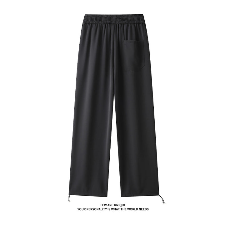 Damen Weitgeschnittene Freizeithose mit elastischem Bund und verstellbarem Kordelzug Drune